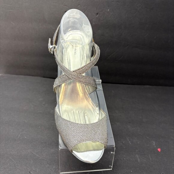 Style & Co High Heels Women’s 9M Karyn Silver Glitter Strappy Platform Stilettos - Picture 8 of 16